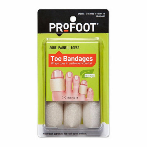 Profoot, Toe Bandages With Aloe Medium, Medium 3 ct each