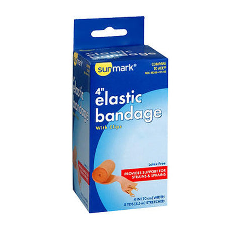 Sunmark, Elastic Bandage With Clips, 4'' 1 each
