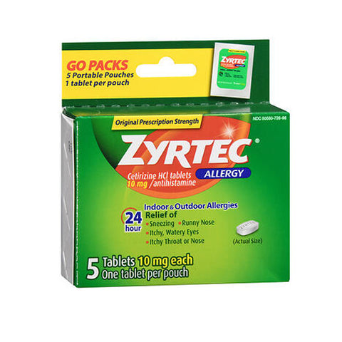 Zyrtec, 24 Hour Allergy Relief, 10 mg, Box Of 1