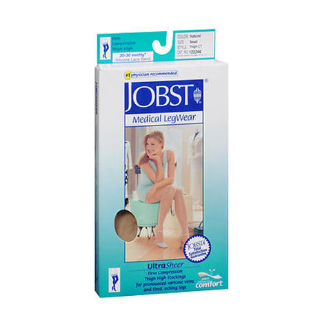 Jobst, Compression Ultrasheer Thigh High 20-30Mmhg Support Stockings Beige, Small each