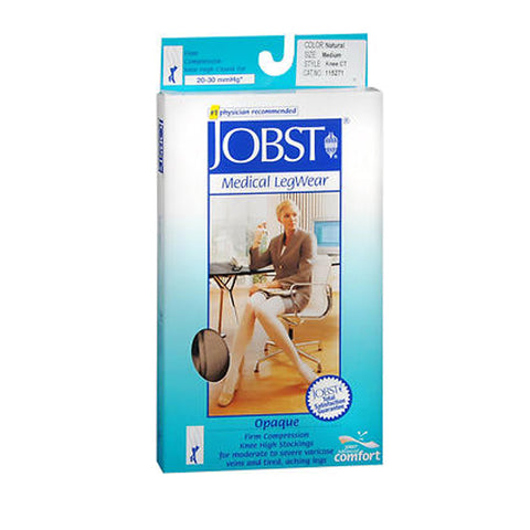 Jobst, Opaque Compression Stockings 20-30 Closed Toe Knee Highs Beige, Medium each