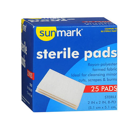 Sunmark, Sterile Pads 2 X2 Inches, 25 Count