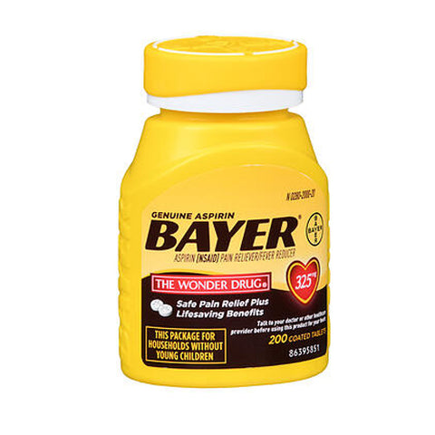 Bayer, Aspirin, 325 mg, 200 tabs