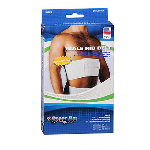 Sport Aid, Rib Belt Male White Fits Chest, 6'' 1 each