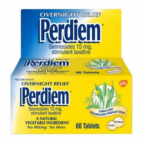 Perdiem, Overnight Relief Laxative Pills, 60 each