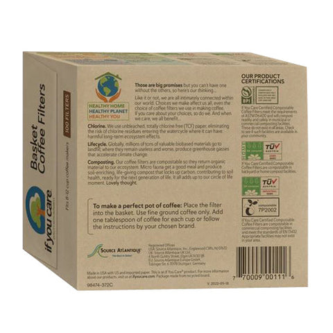 If You Care, Basket Coffee Filters, 100 Count If You Care
