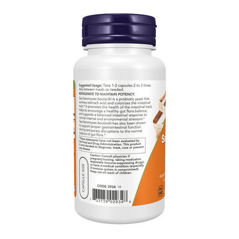 Now Foods, Saccharomyces Boulardii Probiotic, 5 Billion CFU, 60 Veg Caps Now Foods