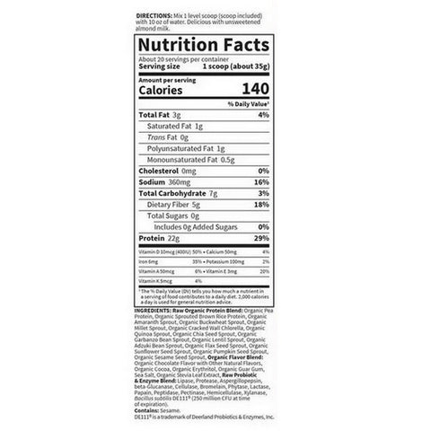 Garden of Life, RAW Organic Protein Powder, 24.69 Oz