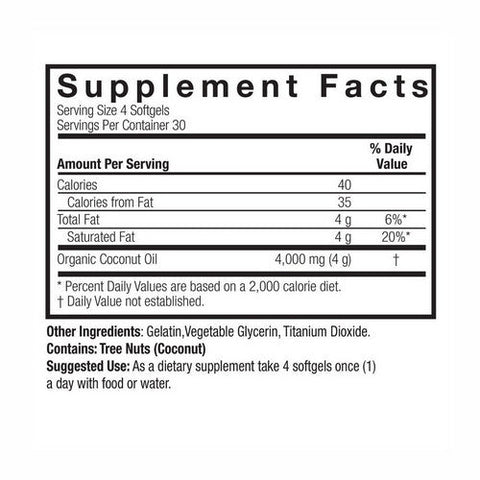 Nature's Answer, Extra Virgin Coconut Oil, 120 Softgels Nature's Answer