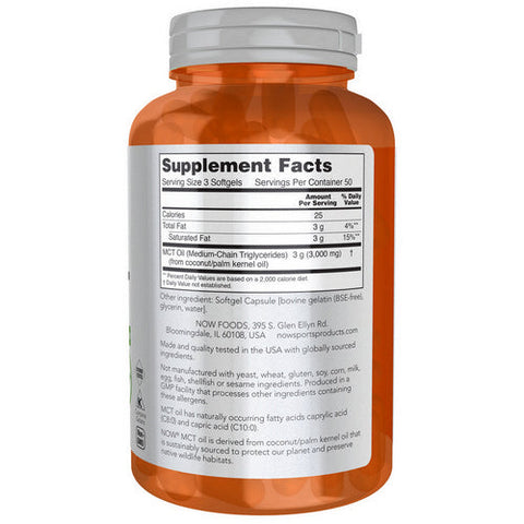 Now Foods, MCT Oil, 1000 mg, 150 sgels Now Foods