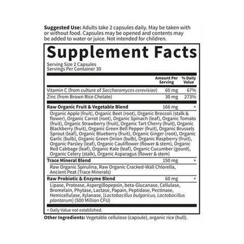 Garden of Life, Vitamin code, Raw Zinc 60 vcaps