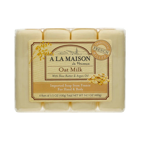 A La Maison, Bar Soap Value Pack, Oat Milk 4 CT