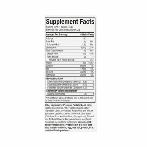 Muscletech, Nitro Tech Whey Protein Isolate And Peptides Cookies & Cream, 2 Lbs Muscletech
