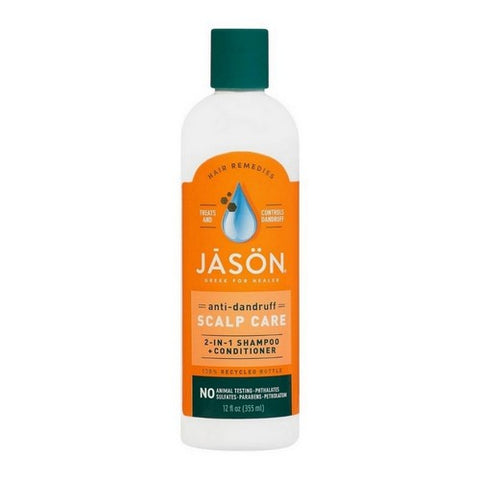 Jason Natural Products, Dandruff Relief 2 in1 Shampoo Plus Conditioner, 12 OZ