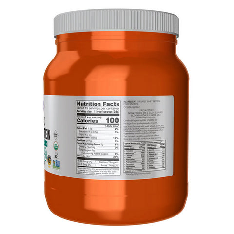 Now Foods, Organic Whey Protein, Natural Unflavored 1 LB