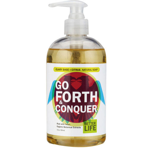 Better Life, Natural Liquid Hand & Body Soap, Clary Sage & Citrus Go Forth and Conquer 12 oz