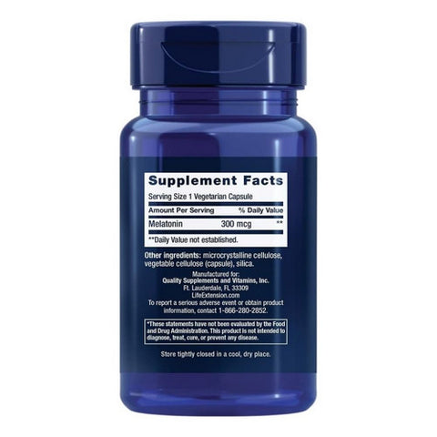 Life Extension, Melatonin, 300 mcg, 100 Vcaps