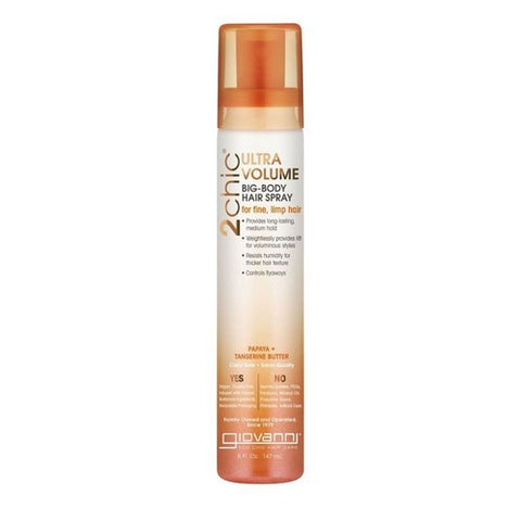 Giovanni Cosmetics, 2Chic Ultra-Volume Big Body Hair Spray Tangerine And Papaya Butter, 5 oz