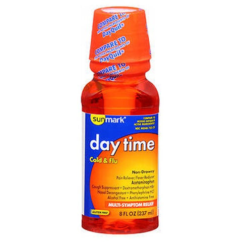 Sunmark, Day Time Cold Flu Liquid Multi-Symptom Relief, 8 oz