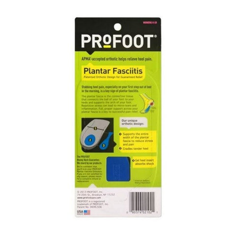 Profoot, Women's Plantar Fasciitis Orthotics, 1 Pair, Size 6-10