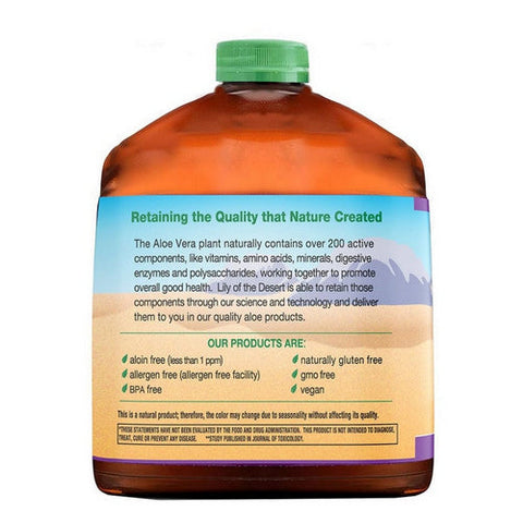 Lily Of The Desert, Aloe Vera Juice Whole Leaf Preservative Free, 128 Oz Lily Of The Desert
