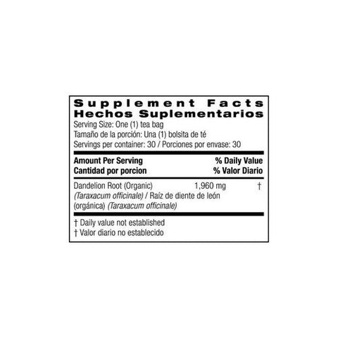 Bio Nutrition, Dandelion Root tea, 30 Bags Bio Nutrition