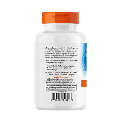 Doctors Best, High Absorption CoQ10, 200 mg, 180 Veggie Caps