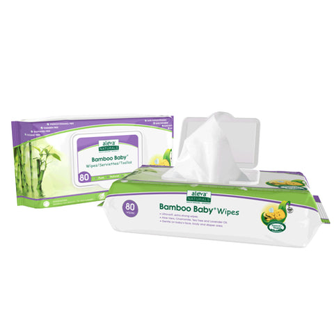 Aleva Naturals, Bamboo Baby Wipes, 80 Ct