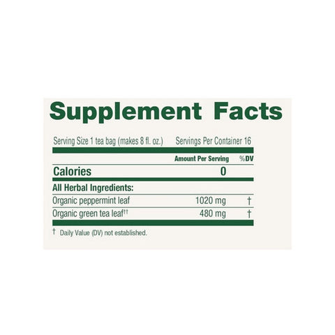Traditional Medicinals, Organic Green Tea Peppermint, 16 Bag