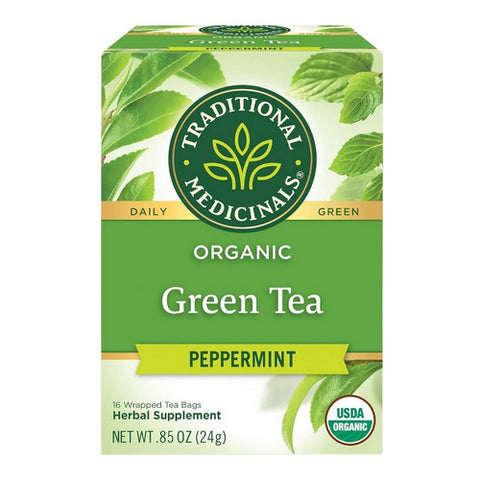 Traditional Medicinals, Organic Green Tea Peppermint, 16 Bag