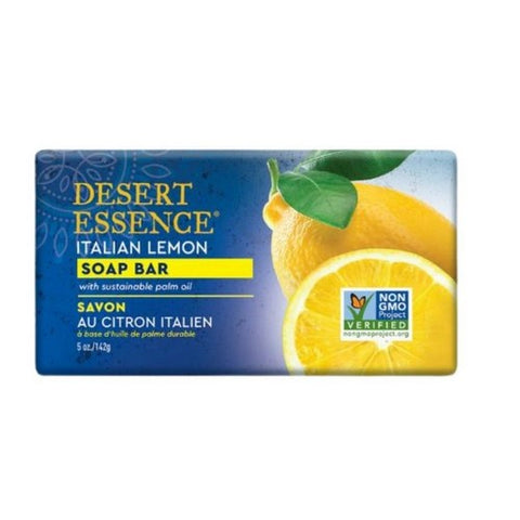 Desert Essence, Exfoliating Italian Lemon Soap Bar, 5 Oz