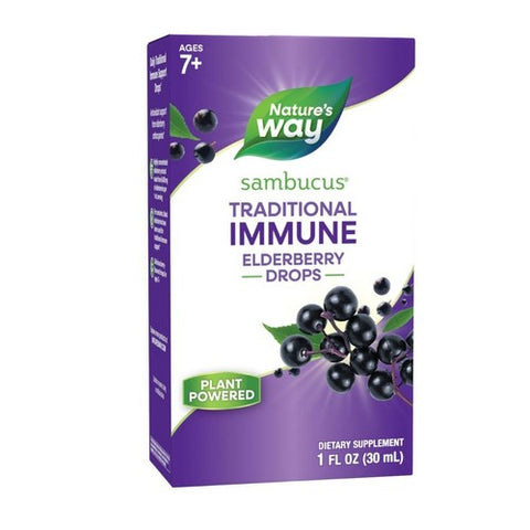 Sambucus Traditional Immune Elderberry Drops 1 Oz by Nature's Way
