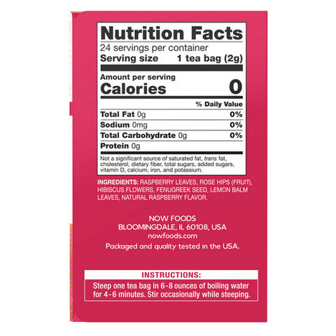 Now Foods, Women's Righteous Raspberry Tea, 24 Tea Bags