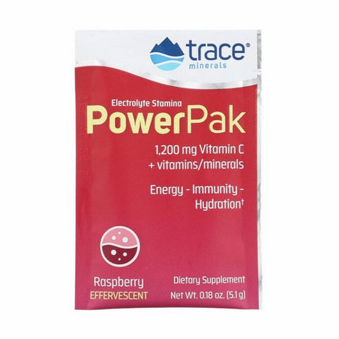 Trace Minerals, Electrolyte Stamina Power Pak, Raspberry 1 Pack