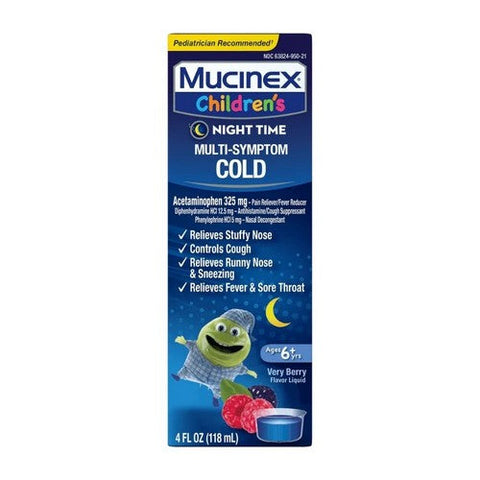 Mucinex, Children'S Night Time Multi-Symptom Cold Liquid, 4 Oz Mucinex