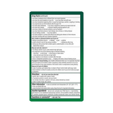 Excedrin, Excedrin Migraine Caplets, 200 Caps