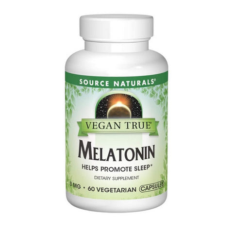 Source Naturals, Vegan True Melatonin, 3 mg, 60 Veg Caps