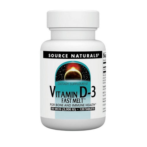Source Naturals, Vitamin D-3, 2000 IU, Black Cherry-Peach 120 Tabs