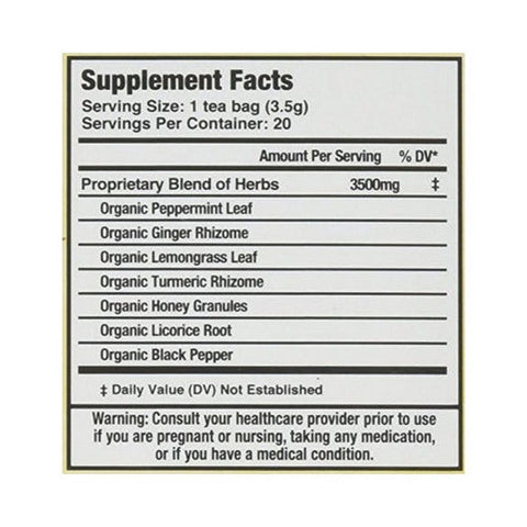 The Mate Factor, Functional Herbal Blends Ginger Turmeric With Black Pepper Tea, 20 Count The Mate Factor