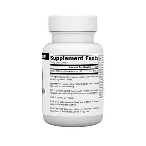 Source Naturals, HydroxoCobalamin Vitamin B-12, 1 Mg, 60 Tabs Source Naturals