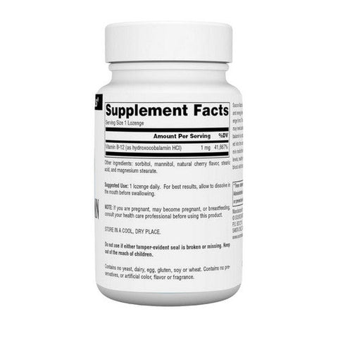 Source Naturals, HydroxoCobalamin Vitamin B-12, 1 Mg, 120 Tabs Source Naturals