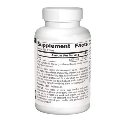 Source Naturals, Biotin, 5,000 mcg, 200 Tabs
