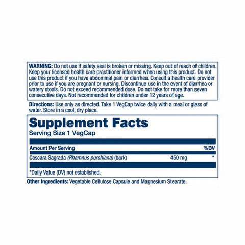 Solaray, Cascara Sagrada, 450 mg, 180 Caps Solaray