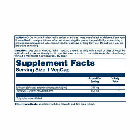 Solaray, Echinacea  Goldenseal, 500 mg, 100 Caps Solaray