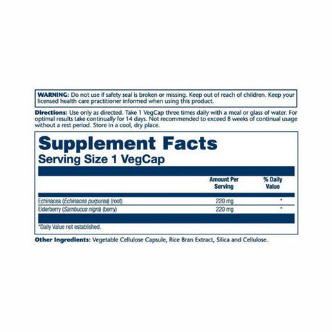 Solaray, Echinacea & Elderberry, 440 mg, 100 Caps Solaray