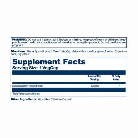 Solaray, Maca, 525 mg, 100 Caps Solaray
