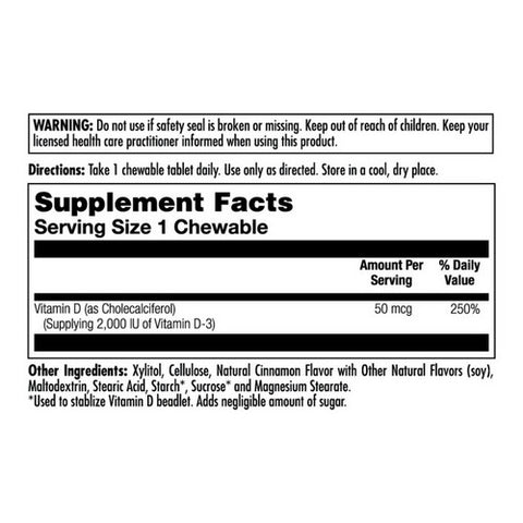 Kal, D-3 Cinnamon, 2,000 IU, 100 Chews