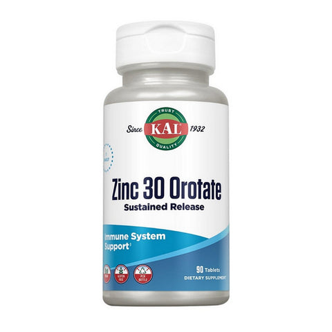 Kal, Zinc 30 Orotate, 90 Tabs