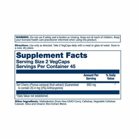 Solaray, Triple Strength Tart Cherry, 90 Caps Solaray