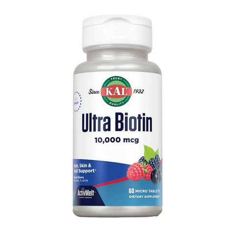 Kal, Ultra Biotin ActivMelt, 10,000 mcg, 60 Tabs